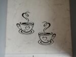 New Double Coffee Cups Wall Sticker