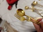 24pcs Gold Dinnerware Set