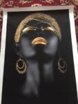 Modern Art Canvas Painting African Black Woman